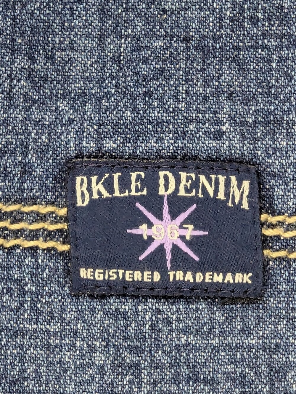 Vintage 90s BKLE Denim Overalls Medium Wash 100% Cotton Large Y2K Grunge - Picture 11 of 15